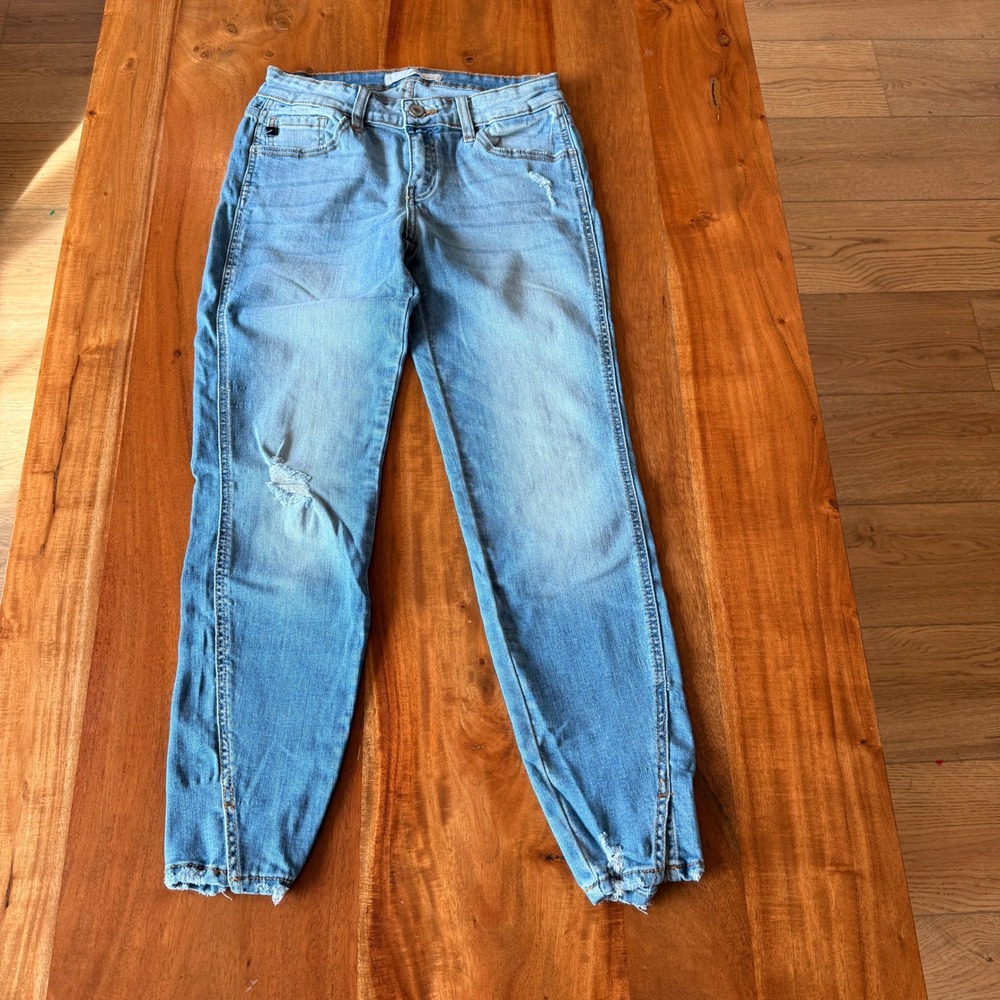 Kancan Women's Blue Distressed Skinny Jeans Size 5/26‎